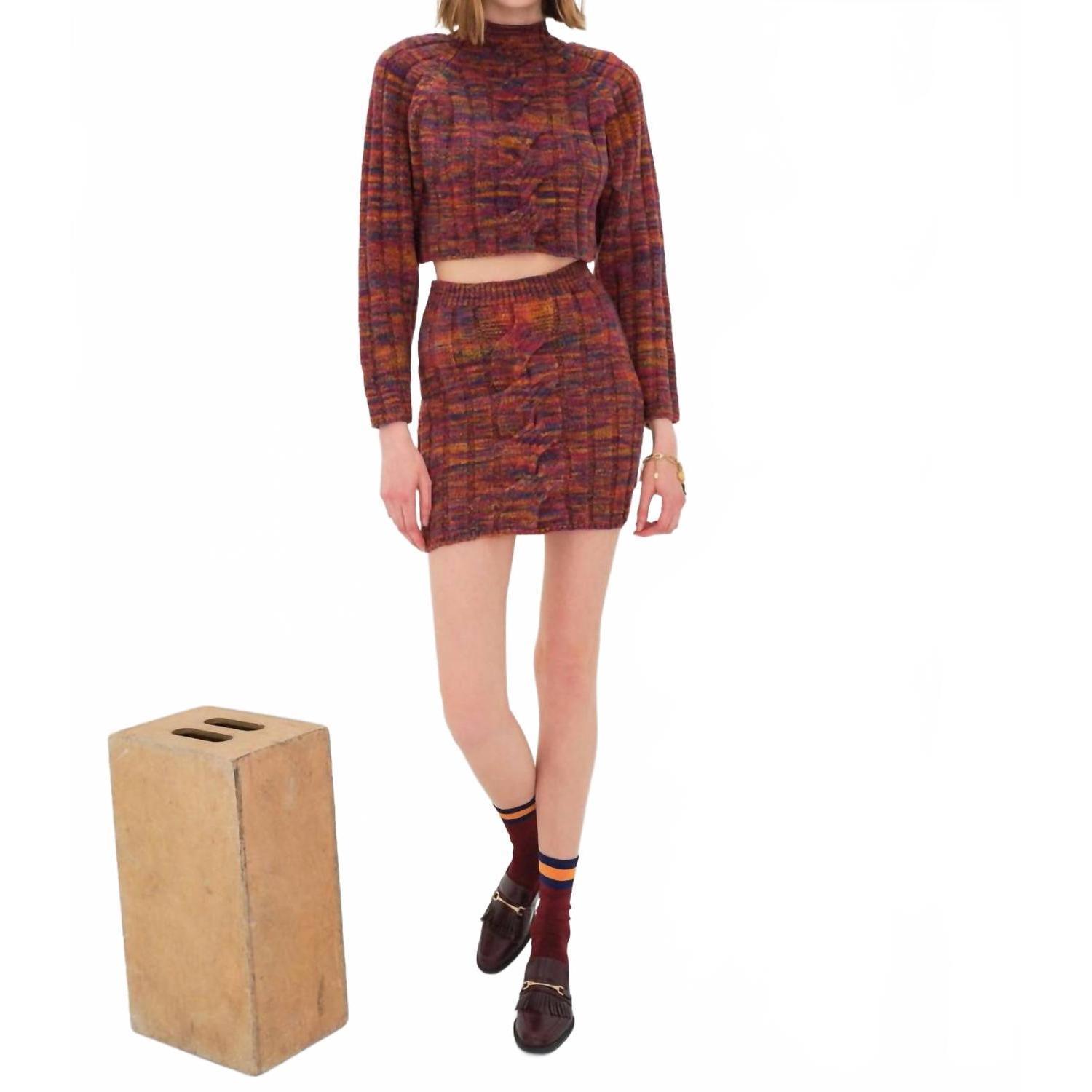 New For Love & Lemons Ruby Turtleneck Sweater In Brown
